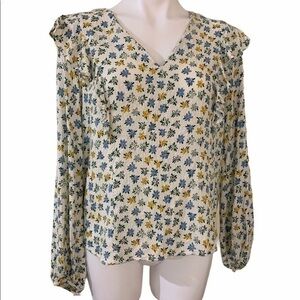 Popsugar floral blouse